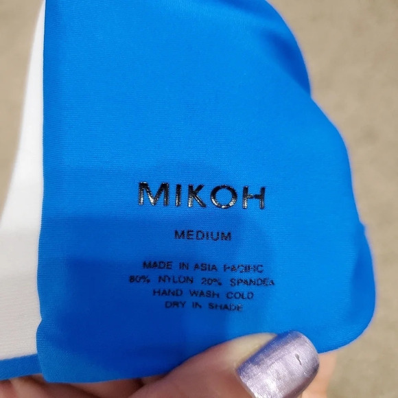 Mikoh Women's Tulum Padded Bikini Swim Top M - Picture 6 of 7